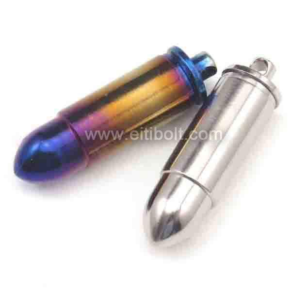 Porte-clés Titanium Bullet EDC Bijoux PVD Enduit