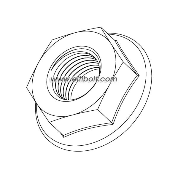 DIN6923 ASME B18.2.2 Spécification des écrous en titane à bride hexagonale